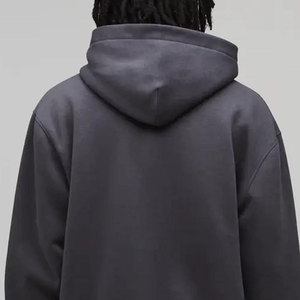 Men's Oversized Hooded Sweatshirt Black Cotton Chinese Style Print <b>Back</b> Logo Autumn Wear - Product Image 2