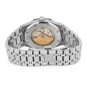Montre Homme Quartz en Acier Inoxydable Audacieuse Style Hip Hop avec Moissanite et Diamants VVS, Bracelet 20mm, Cadran en Verre, Tendance - Product Image 6