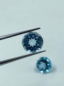 Topacio Azul Cielo Natural de 8 mm y 4.49 Quilates, Corte Redondo, Piedra Suelta para Joyería - Product Image 6