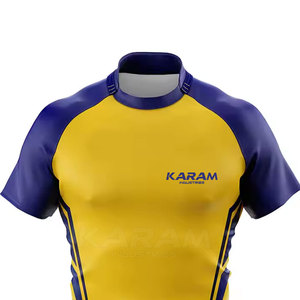 Prix de gros en stock, maillot de rugby fabriqué en usine, qualité supérieure, respirant, manches courtes, vêtements de sport pour adultes - Product Image 3