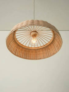 Candelabros Luces Decoración Lámpara colgante Pantallas Cubiertas Marcos de madera modernos Pantalla Mimbre de ratán Colgante Hecho a mano Bambú Vietnam - Product Image 2