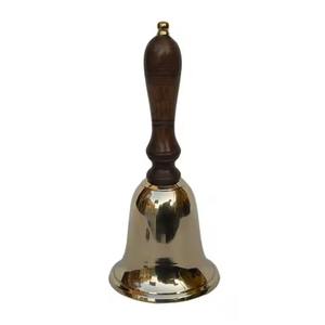 Campana de servicio de escritorio con mango metálico, campana de mano para recepción de hotel, restaurante, campana de llamada para atención de huéspedes en recepción - Product Image 1