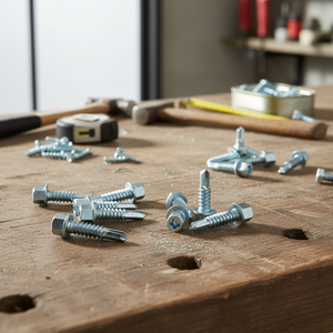 Tornillos Autoperforantes de Cabeza Hexagonal, Clase 8, Acero al Carbono, Zincados/Galvanizados/Fosfatados, Medidas en Pulgadas/Métricas, Fijaciones para Techos y Estructuras, OEM - Product Image 1