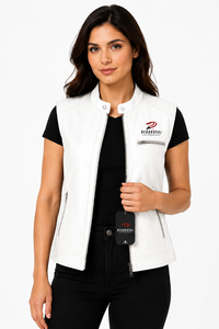 Chaleco de cuero premium para mujer con artesanía refinada, forro suave, herrajes de calidad y diseño ajustable para un uso diario cómodo. - Product Image 4