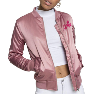 Chaqueta Varsity de Satén para Mujer, Cómoda y Resistente al Viento, Fabricada en Fábrica OEM ODM, Prenda Exterior de Moda con Cierre Frontal, Chaqueta de Béisbol de Satén - Product Image 1