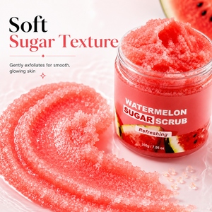 Bulk Organic Natural Sugar Glycerin <b>Body</b> <b>Scrub</b> Custom Logo Watermelon Exfoliating <b>Body</b> Polish Summer Skin Care Whitening - Product Image 3