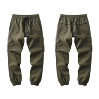 Pantalon de jogging cargo minimaliste pour homme, design épuré, poches plates, toucher doux premium, anti-plis, décontracté et uni pour la détente