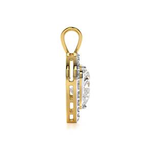 Pendentif Cœur en Diamant de Synthèse avec Halo, 1 Carat, Certifié IGI D VVS2, Romantique, Or Jaune 10 Carats, Cadeau Idéal pour Fête - Product Image 2