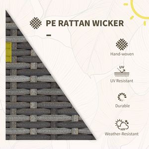 Set Divano Sezionale in Rattan PE a 7 Pezzi con Cuscini, Mobili da Esterno per Patio, Include Tavolino da Caffè, Colore Bianco - Product Image 4