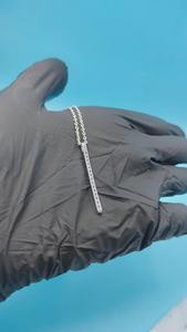 Colgante vertical personalizado con grabado, colgante de moissanita, colgante de plata de ley 925 a la moda, regalo de cumpleaños para mujer - Product Image 5