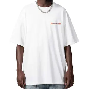 Camiseta unisex con letras, camiseta de verano de manga corta a la moda con cuello redondo de algodón informal para hombres en blanco 100% algodón/fibra de Bambú - Product Image 1