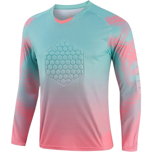 American Football Compression Full Sleeves Shirt In <b>Padding</b> Breathable Athletic Protection Wear Top for Men Football <b>Padded</b> Tops - Product Image 3