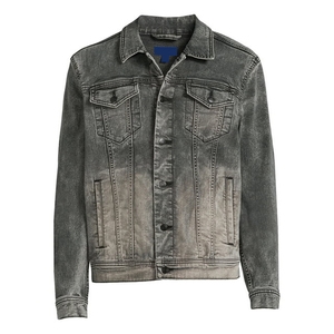 Veste en jean robuste pour homme, vêtement d'extérieur en jean bleu, streetwear tendance, fermeture boutonnée, manteaux décontractés, vêtements de haute qualité, sans marque - Product Image 1