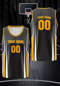 Maillots de basket-ball DIY pour hommes, débardeurs personnalisés avec nom et numéro, t-shirts imprimés en 3D, uniforme d'équipe, vêtements de sport amples pour l'été - Product Image 3