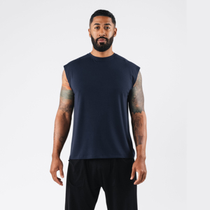 2026 Solid Color Breathable V-neck Men's Tank Top Knitted Polyester/Cotton Custom Gym <b>Vest</b> Bodybuilding <b>Stringer</b> High Street - Product Image 3
