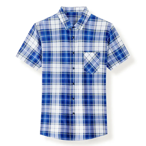 Nouvelle chemise décontractée à carreaux à manches courtes et col à revers pour homme – Confort estival, sans repassage, résistante aux plis - Product Image 4