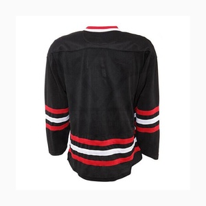 เสื้อฮอกกี้น้ำแข็งสีแดงสำหรับผู้ชาย หมายเลข 19 คอกลม แขนยาว พิมพ์ลายแบบ Sublimated ป้องกันรังสียูวี ระบายความชื้น ทรงปกติ สำหรับผู้ใหญ่ 100% - Product Image 5