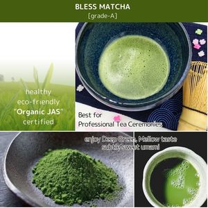 Poudre Pure de Thé Vert Matcha Bio Authentique du Japon de Grade Cérémonial Certifié Halal Disponible en Emballage Vrac de 1kg - Product Image 2