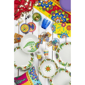 Juego de 6 vasos Excelsa Cachemire de 30 cl, multicolor, con diseño en relieve, para agua o jugo. - Product Image 3