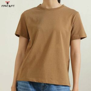 T-shirt à col rond pour femme en coton décontracté à manches courtes - Product Image 6