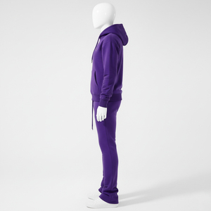 Conjunto Deportivo de Hombre, 100% Algodón, Sudadera con Capucha y Pantalones Acampanados, Transpirable, de Secado Rápido, Informal, para Correr, Resistente al Viento, para Invierno - Product Image 3
