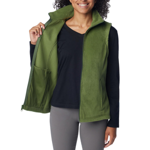 Chaleco de Forro Polar Suave para Mujer, Sin Mangas, con Cierre Completo, para Senderismo y Camping, Transpirable, de Color Sólido, con Logotipo Personalizado, Precio Económico - Product Image 5