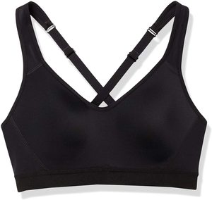 Sujetador Deportivo Negro con Diseño Cruzado en la Espalda, de Alta Sujeción, para Yoga y Entrenamiento, Ajuste Sin Costuras - Product Image 1