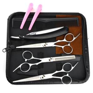Ensemble de ciseaux de coiffure professionnels MORJE en acier inoxydable 440C pour droitiers, manche long, usage en salon, peignes inclus - Product Image 6
