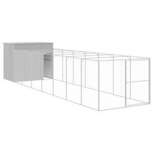 Casa para Perros de Acero Galvanizado Gris Claro Resistente, 84.3x341.3x71.3 Pulgadas, un Mueble Elegante para Mascotas - Product Image 2
