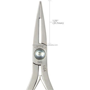 Tronex P542 5" Flat <b>Nose</b> Pliers High Quality <b>Long</b> <b>Nose</b> Wide Tip Stepped Stainless Steel Jewelry Making Tool Customized DIY - Product Image 3