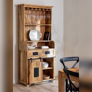 Armario de madera de mango Vandana Flux Aston con 2 cajones - Product Image 1