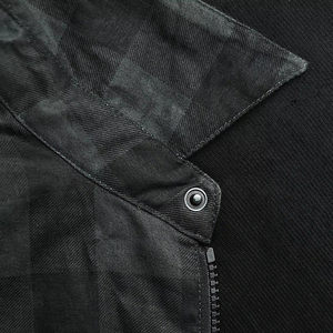 Chemise en flanelle à carreaux noire pour homme, manches longues, coton, chemise décontractée d'automne avec poches poitrine, chemise en Kevlar de haute qualité pour homme - Product Image 6