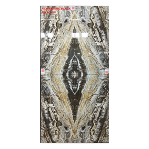Carrelage en porcelaine Frapechino effet marbre noir 60x120 cm, haute résistance aux rayures, aux taches, à l'humidité et aux produits chimiques - Product Image 1