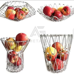 Panier de rangement universel en métal personnalisé, écologique, pour la maison, la cuisine, la salle de bain, le bureau, avec poignée - Product Image 6