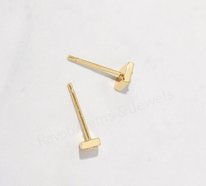 Natural Ethiopian Opal Handmade 18K Gold Plated 925 <b>Silver</b> 4mm Round Prong Set Designer <b>Stud</b> Earrings Fine Jewelry Gift Women's - Product Image 2