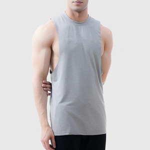 Débardeur sans manches gris pour homme, col rond, tricoté, respirant, couleur unie, coupe décontractée, vente en gros, haute qualité - Product Image 4