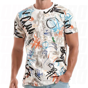Camiseta de Manga Corta con Estampado Gráfico Hipster Hip Hop para Hombre, Ropa Urbana de Moda Casual de Verano, Cuello Redondo de Algodón, Camiseta Moderna de Rap para Hombre - Product Image 1