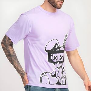 Camiseta Gráfica de Dibujos Animados para Hombre, Estilo Casual Urbano, Manga Corta, Algodón Estampado, Moda Urbana, Top de Verano - Product Image 1