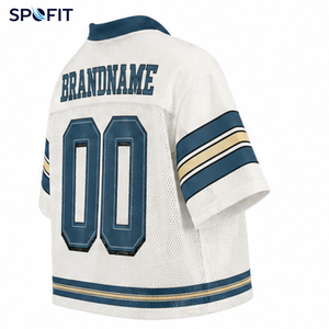 เสื้อฟุตบอลอเมริกันผู้หญิง SPOFIT คอวี ผ้าตาข่าย ระบายอากาศ แขนสั้น พิมพ์หมายเลขทีมตามสั่ง ชุดกีฬา - Product Image 4