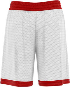 Pantalones Cortos de Baloncesto Personalizados para Hombre, Color Rojo Real y Blanco, Diseño Sólido, Sublimados, 100% Poliéster, Transpirables, de Secado Rápido, con Logotipo Personalizado - Product Image 3