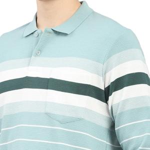 Camiseta Polo Personalizada para Hombre, 100% Algodón, Manga Larga, Transpirable, con Rayas Teñidas, de Bangladesh - Product Image 4
