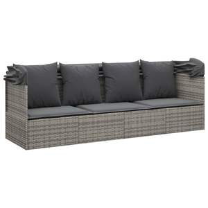 Lit de jardin gris élégant pour l'extérieur, canapé de jardin pour la détente et la relaxation - Product Image 6