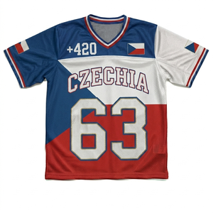 Maillot de baseball unisexe Rw Intl Czechia, col en V, manches courtes, maille respirante, 100 grammes de polyester, respirant, adulte, toutes saisons - Product Image 4