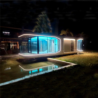 Capsule spatiale insonorisée pré-assemblée et étanche, cabine modulaire intelligente préfabriquée pour hôtel-resort, boutique et bureau à domicile