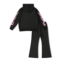 Ensemble de survêtements pour hommes en 2 pièces, sweat-shirts graphiques Y2K, pantalon de survêtement évasé