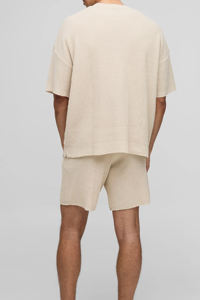 T-shirts et shorts pour hommes tendance de haute qualité, 100% coton, 305 grammes, design imprimé surdimensionné, faux deux pièces, manches courtes - Product Image 5