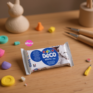 Argilla Bianca Modellabile Carioca Deco 50g per Artigianato e Decorazioni - Product Image 3