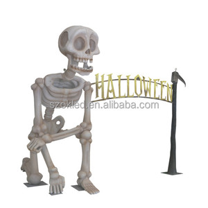 Esqueleto gigante Arco de Halloween Vela grande de Halloween Escoba embrujada grande con silla de bruja Pilar Recluse - Product Image 2