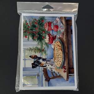 Catahoula Christmas Cookies Whimsical A7 Note Cards Paquete de 8 tarjetas en blanco con sobres Tarjetas de felicitación de tamaño 5x7 - Product Image 3