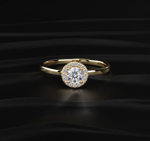 Anillo de compromiso y boda Starsgem para mujer con diamante de laboratorio y moissanita de corte redondo de 0.5ct y 1ct, ideal para fiestas. - Product Image 1